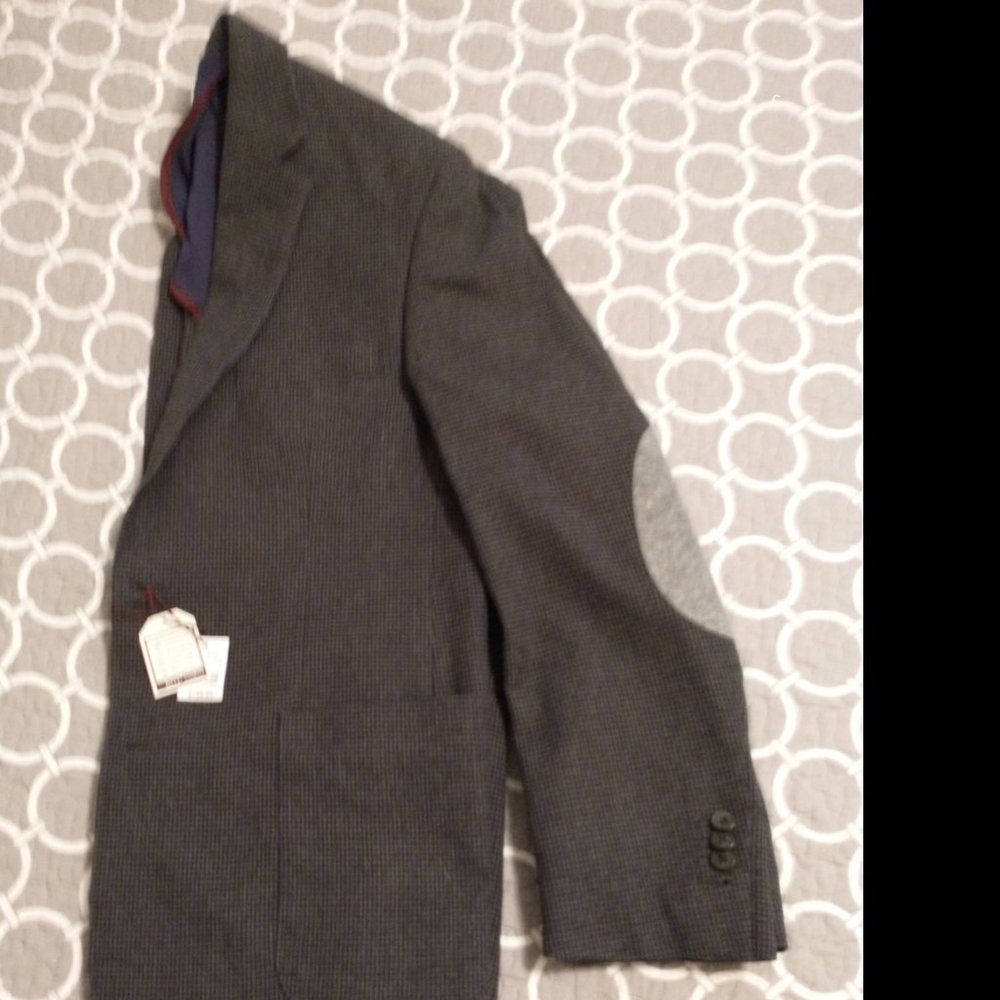 1905 Collection Tailored Fit Houndstooth Casual Jacket, Size L